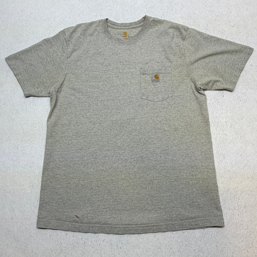 Carhartt K87 Pocket T-Shirt Mens Large Gray Heather Short Sleeve Workwear Tee
